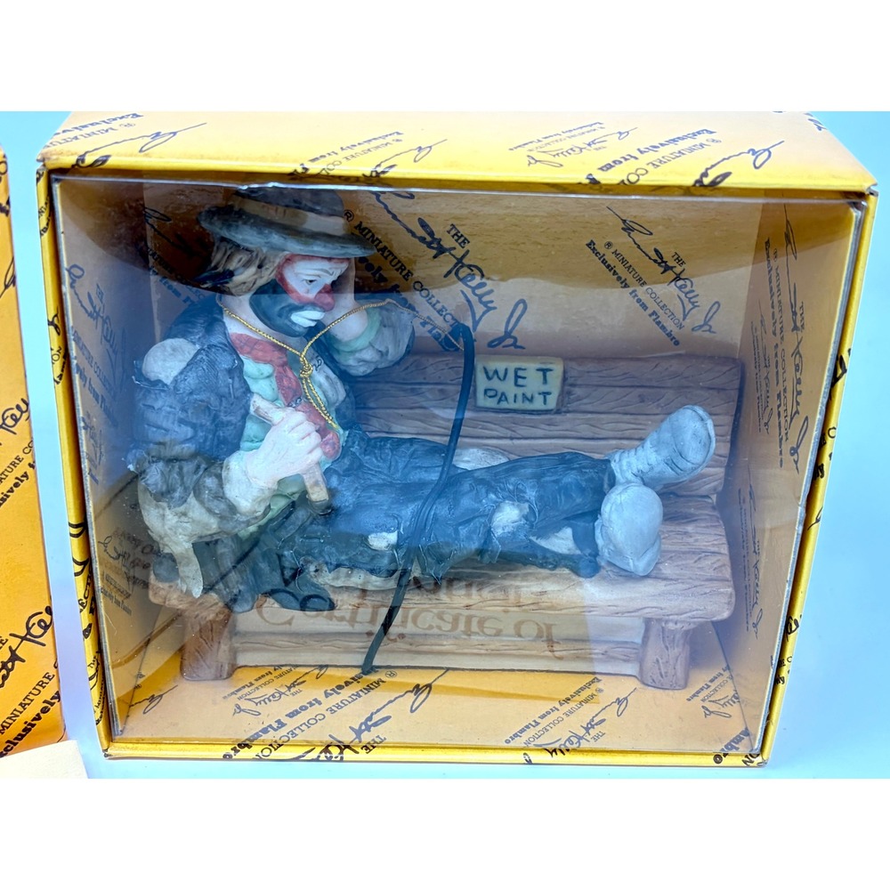 Emmett Kelly Jr Flambro Miniature Collection Wet Paint Clown Figurine 10003 NIB - Picture 2 of 5